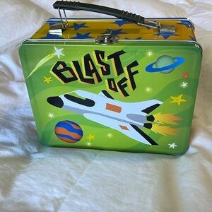 Little Blue House by Hatley | Children’s | Metal Lunch Box| Retro | SpaceShip